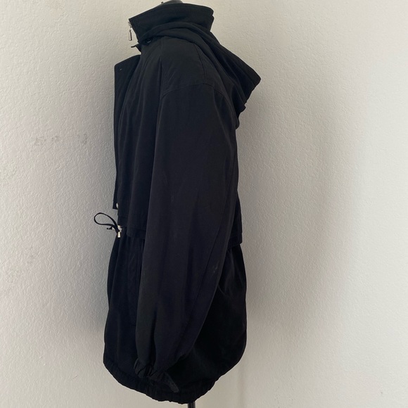 SOLD black hooded puffer coat by Fleet Street - Picture 6 of 8